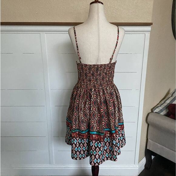 American Rag Corset Style Aztec Print Sun Dress - S - Picture 9 of 11